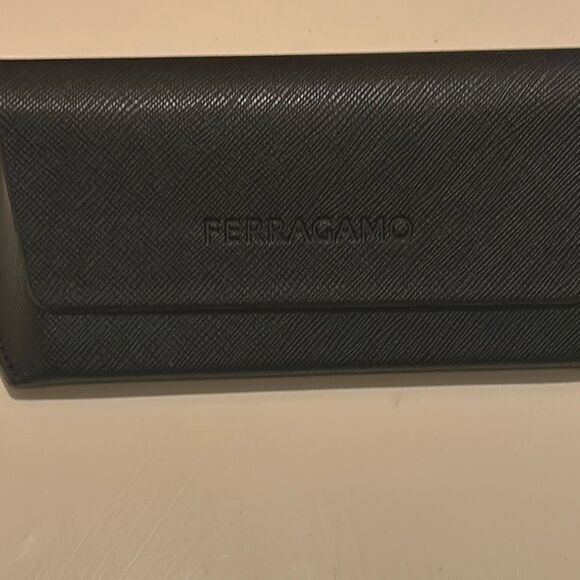 Ferragamo Womens Marchon Sunglasses Black Cateye Frame Silver Accent Modern NWT - Picture 6 of 16